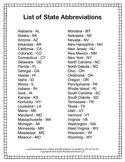 missouri initials|USA States (Two.